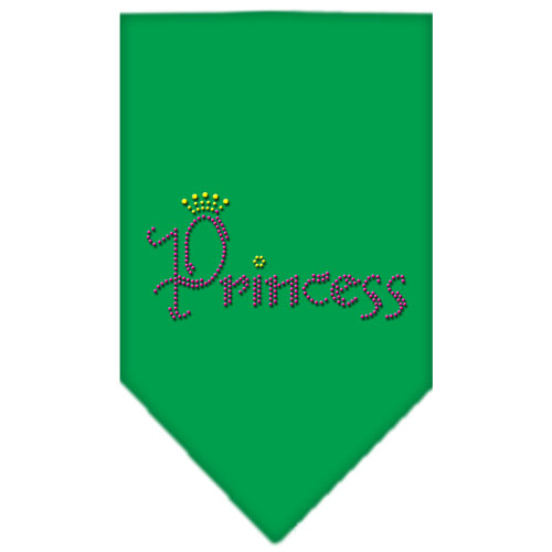 Princess Rhinestone Bandana Emerald Green Large